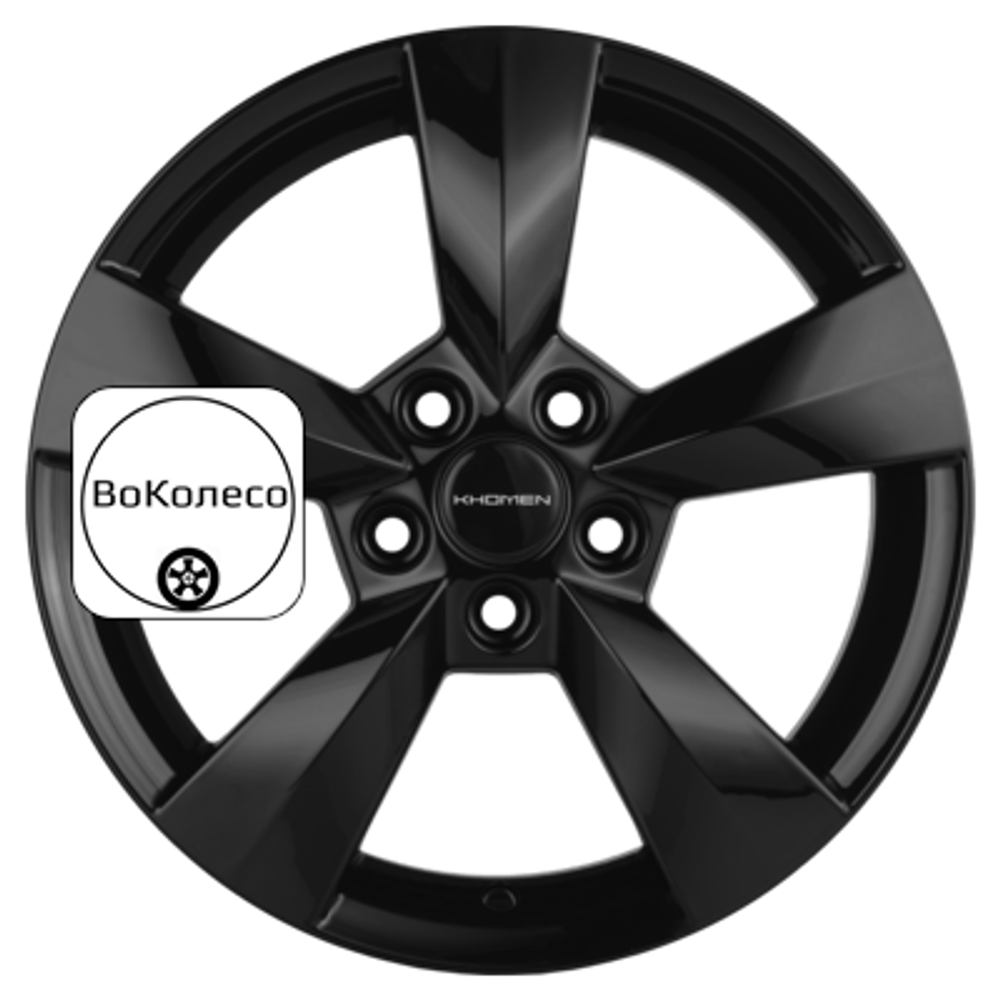 6x15/5x100 ET38 D57,1 KHW1504 (Rapid) Black Khomen Wheels