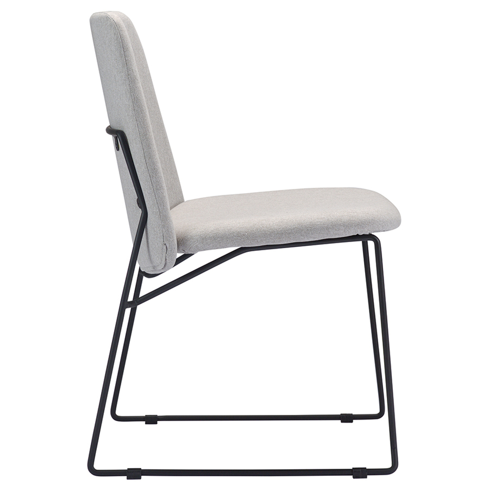 Стул niels, рогожка, светло-серый