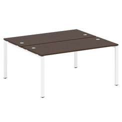 Metal System Рабочая станция на П-образном м/к БП.РАС-СП-2.4 Венге Цаво/Металл Белый 1600*1475*750