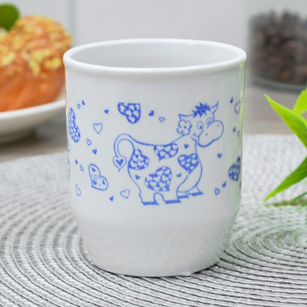 Кружка 210мл форма Русское поле Шелкотрафаретная печать, без ручки