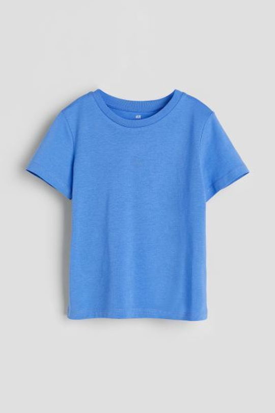 H&M Однотонная футболка, синий