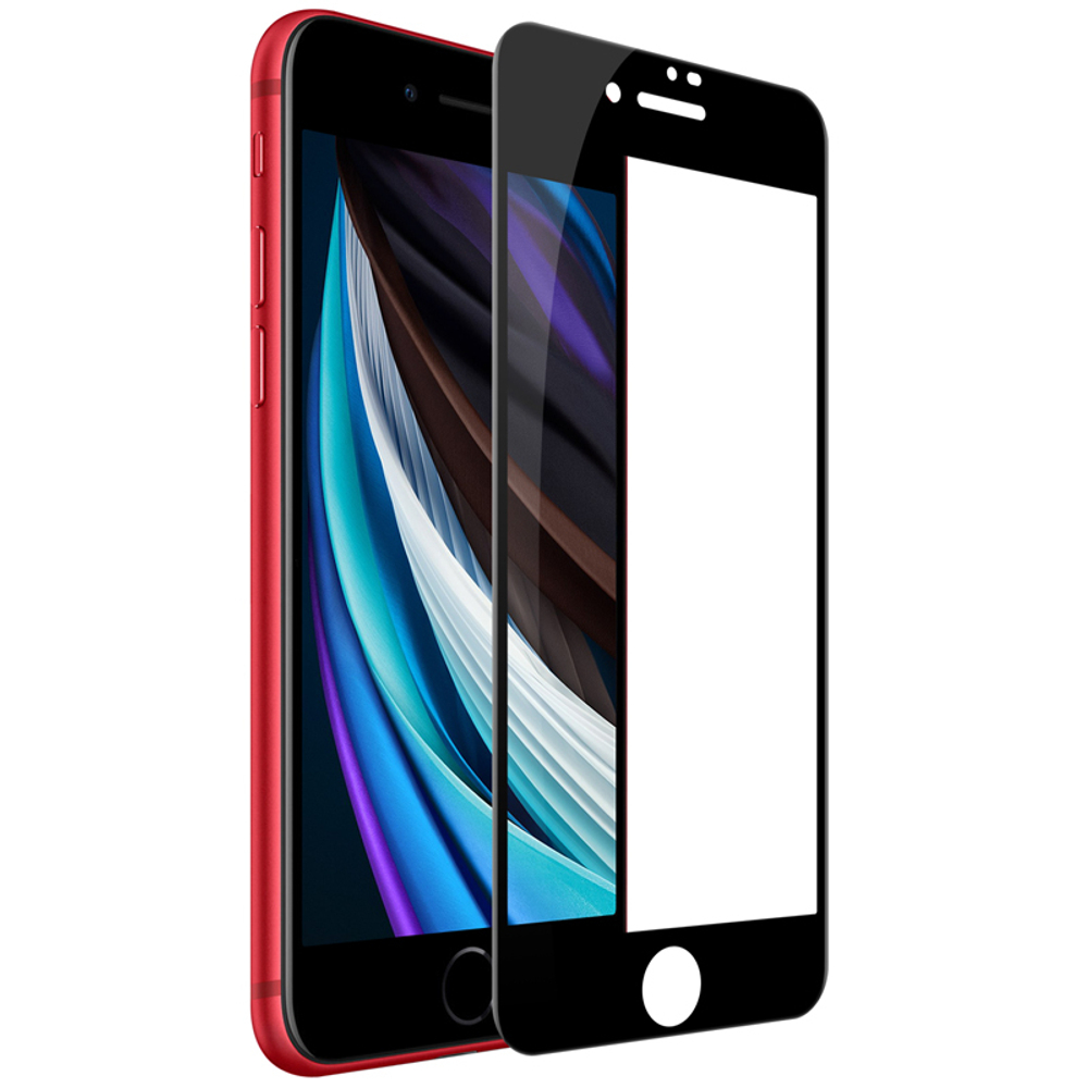 Закаленное стекло 6D для смартфона iPhone 7 и 8 с черной рамкой, G-Rhino
