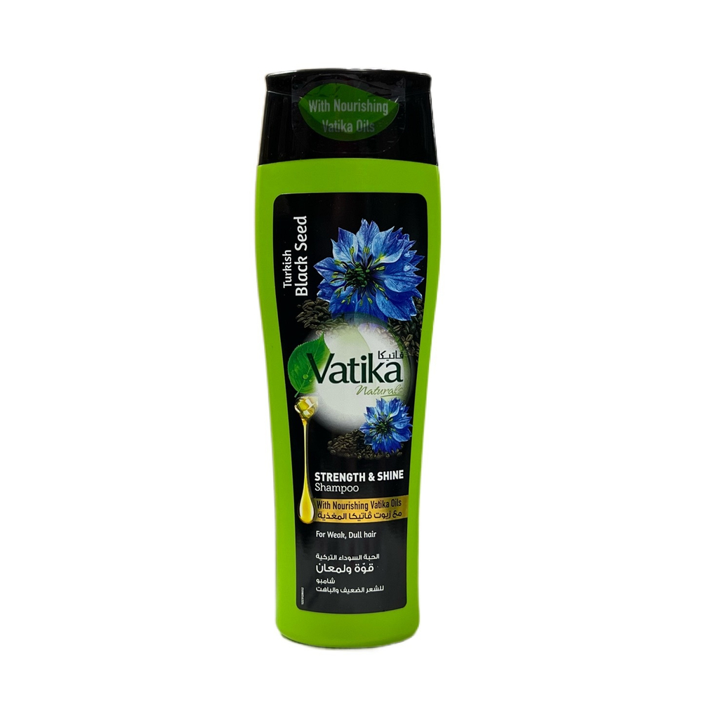 Шампунь Dabur Vatika Black Seed Strong & Shine Дабур Ватика Черный тмин Сила и блеск Восстановление и защита волос, предупреждает выпадение волос, 400 мл