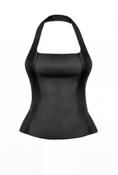 «Coquette Tie-Back Top» Топ из тафты с открытой спиной.