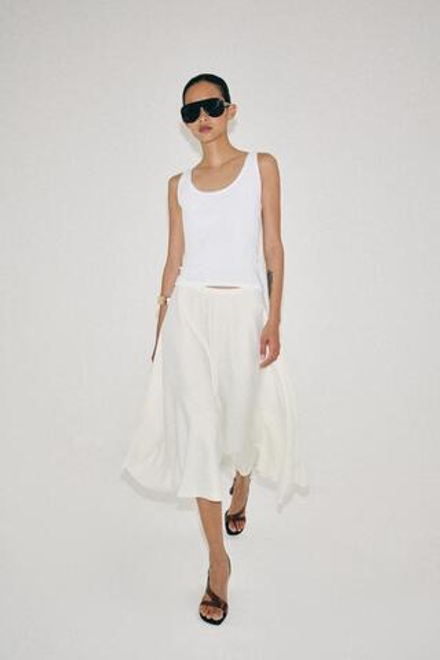 ZARA ЮБКА МИДИ — ZW COLLECTION, ЭКРЮ