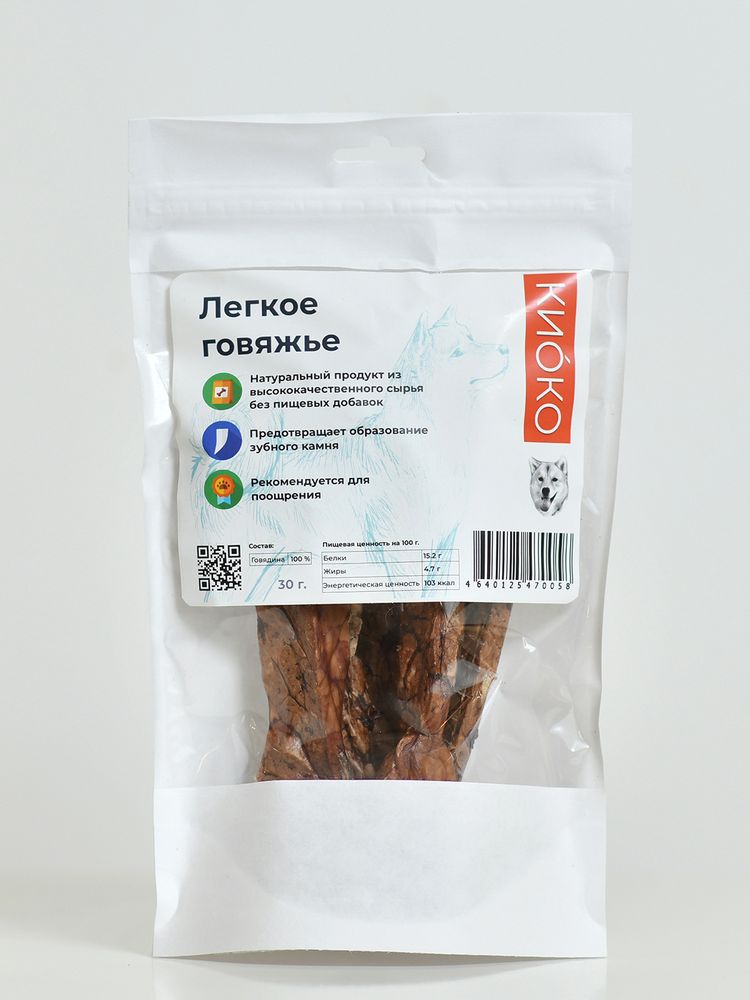 КиоКо лакомство для Собак Легкое говяжье 30 гр.