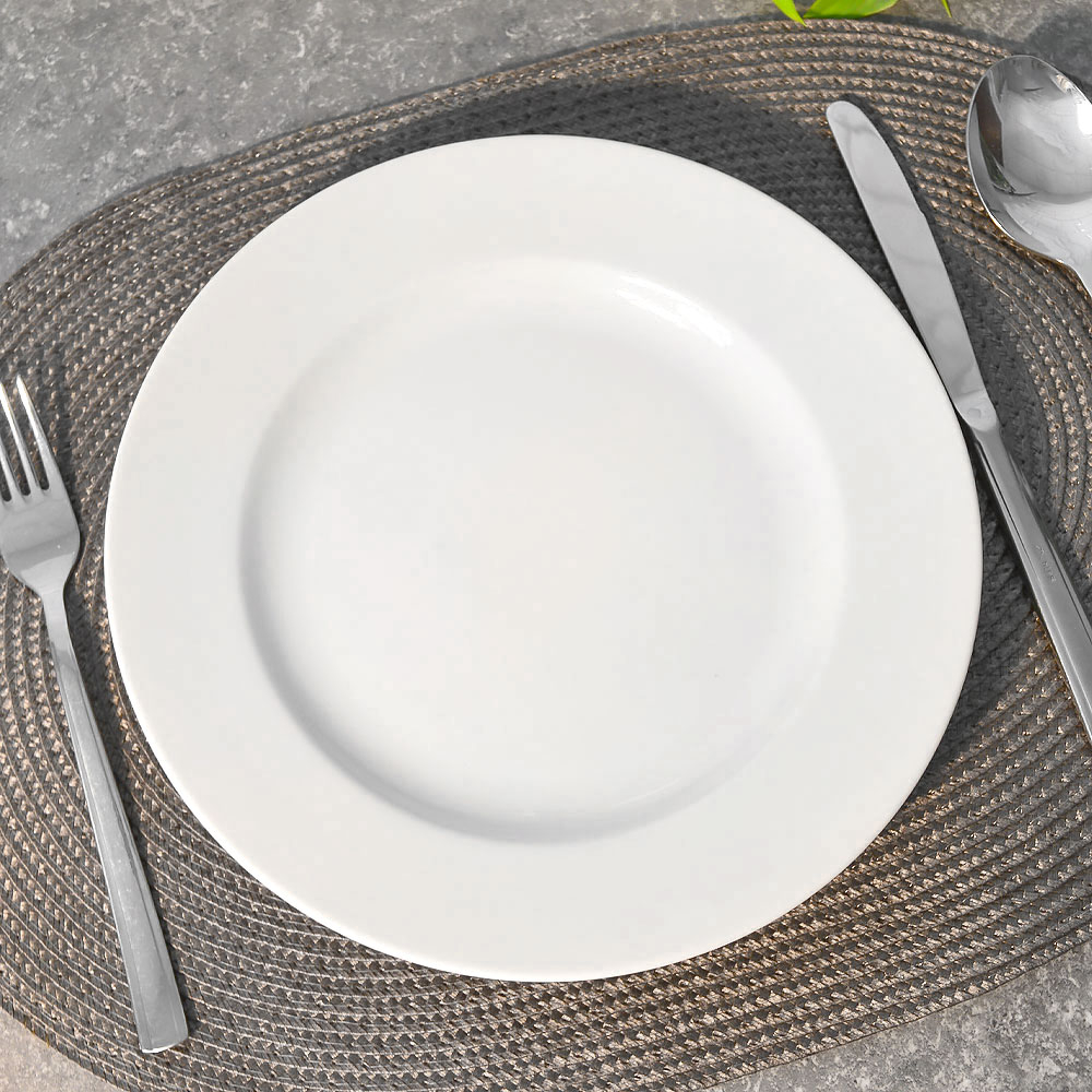 Тарелка 240мм мелкая форма Идиллия Без деколи