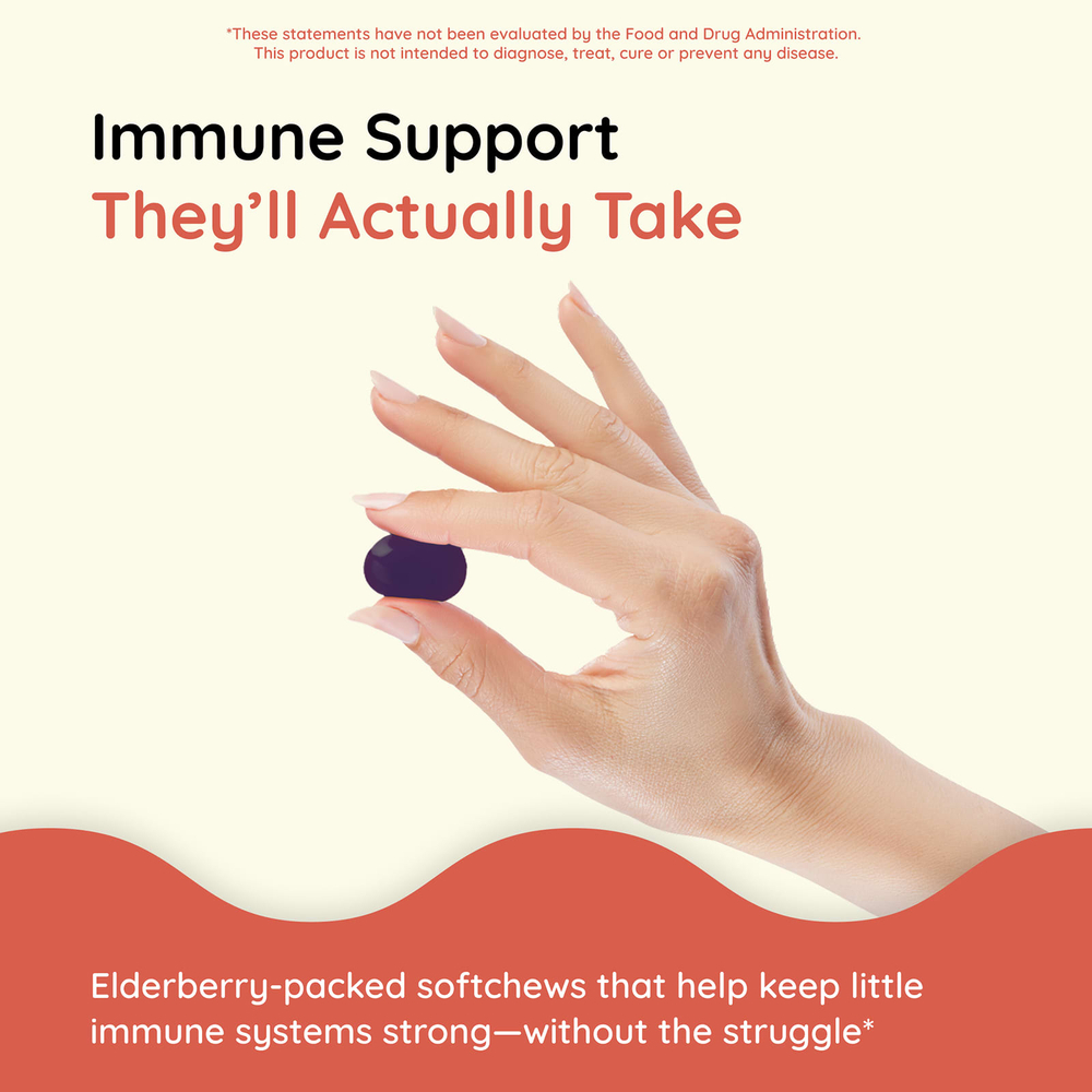 ChildLife Essentials, Super-Immune SoftChew Gummies, жевательные таблетки с бузиной для детей, со вкусом натуральных ягод, 27 таблеток