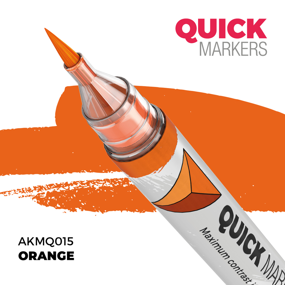 Акриловый маркер AK Interactive Quick Marker Orange