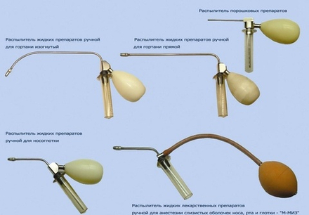 МЖ- 7/60 Распылитель жидких препаратов для носоглотки (ручной)