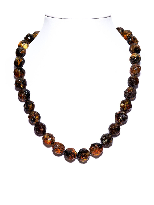 Бусы из янтаря натуральные лечебные, длина 45 см, диаметр бусин 1 см. Калининградский янтарь бусы кусанка