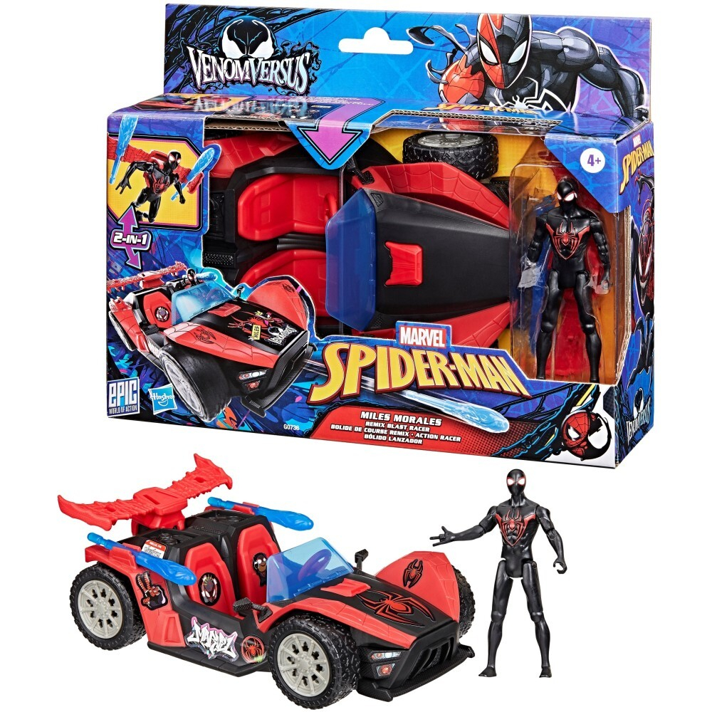 Hasbro Marvel Spider-Man - Транспортное средство VenomVersus с пусковой установкой + фигурка Майлза Моралеса G0736