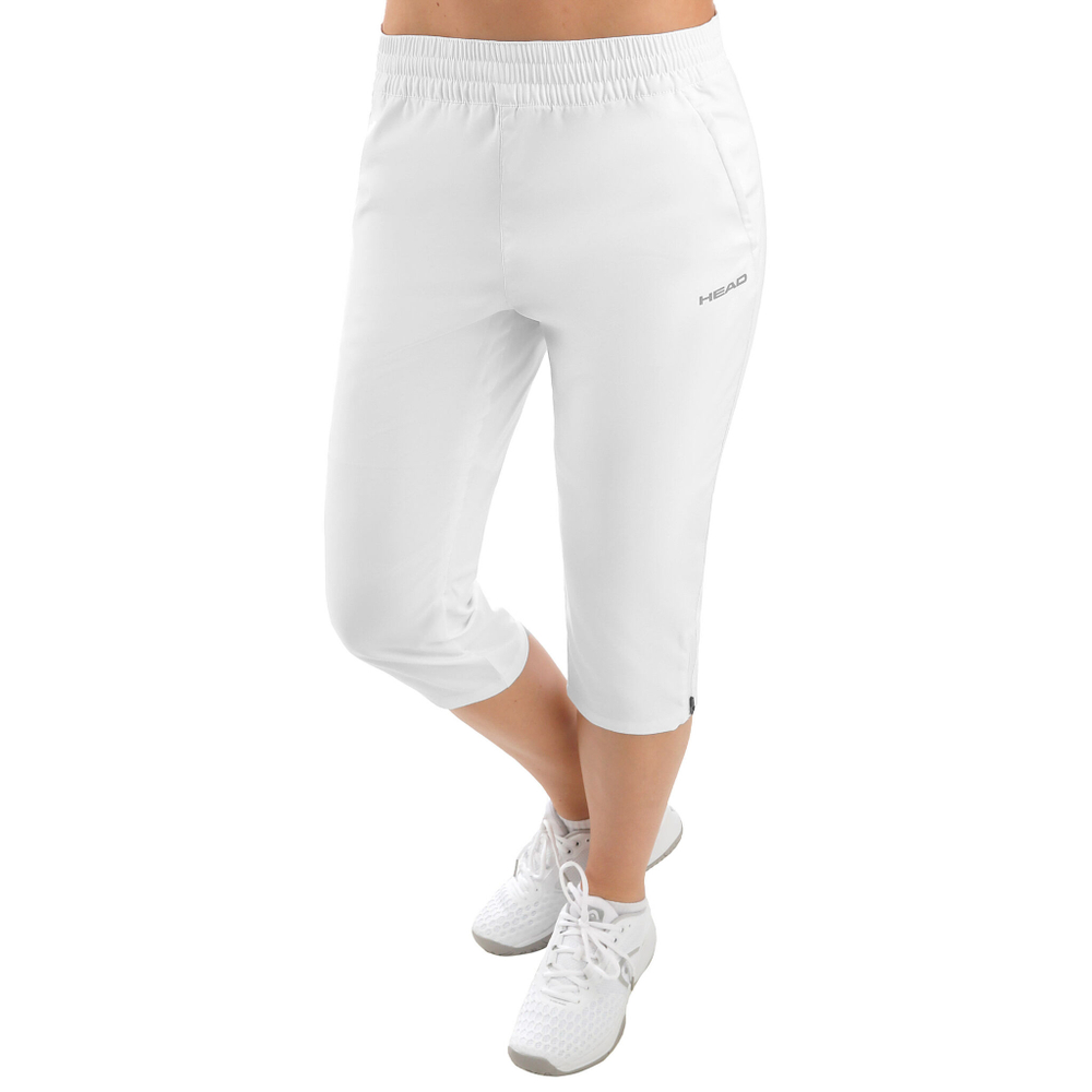 Женские теннисные брюки HEAD Club Training Pants Women - White, Silver