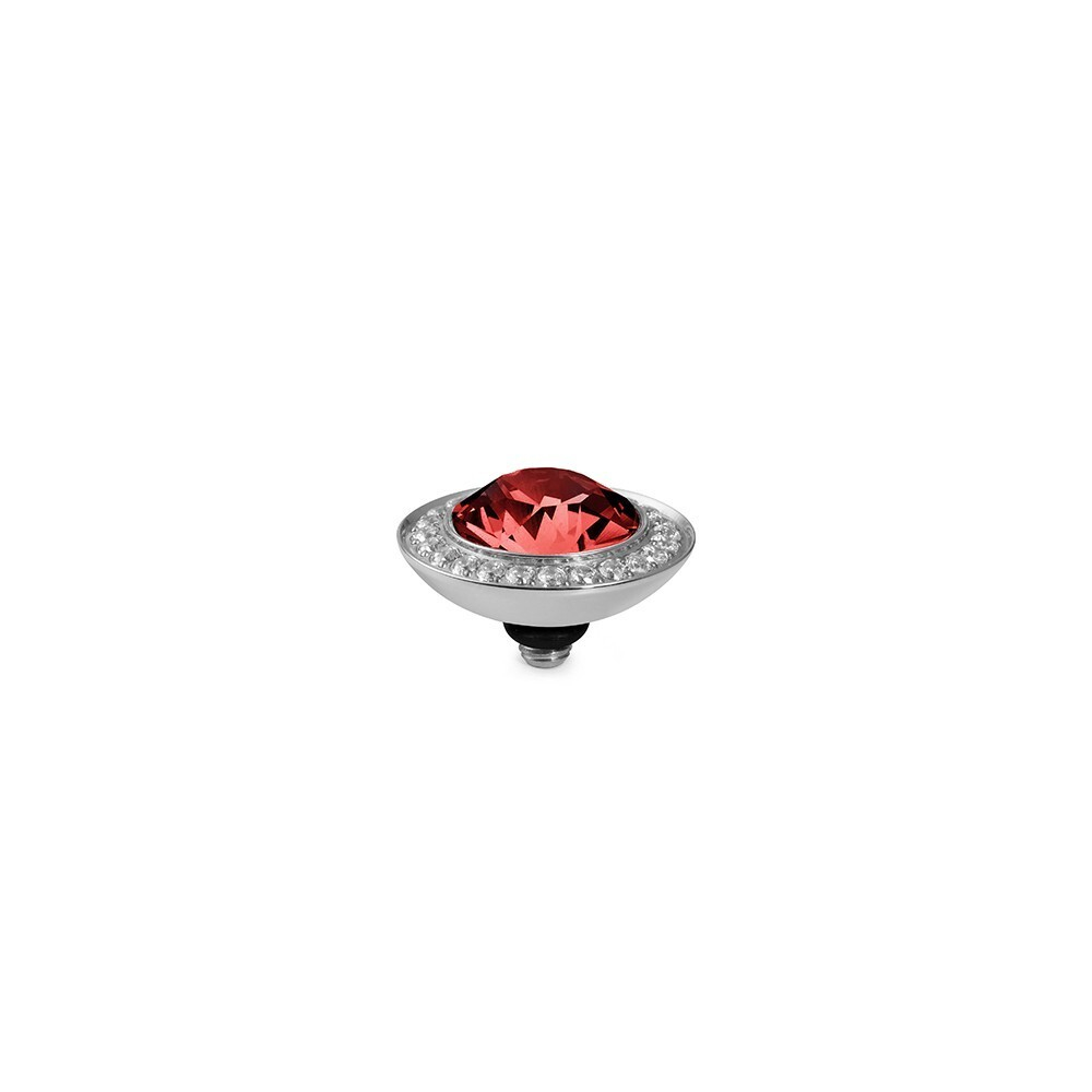 Шарм Qudo Tondo Deluxe Padparadscha 647057 R/S цвет красный, серебряный