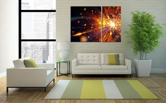 Модульная картина "Космический взрыв"