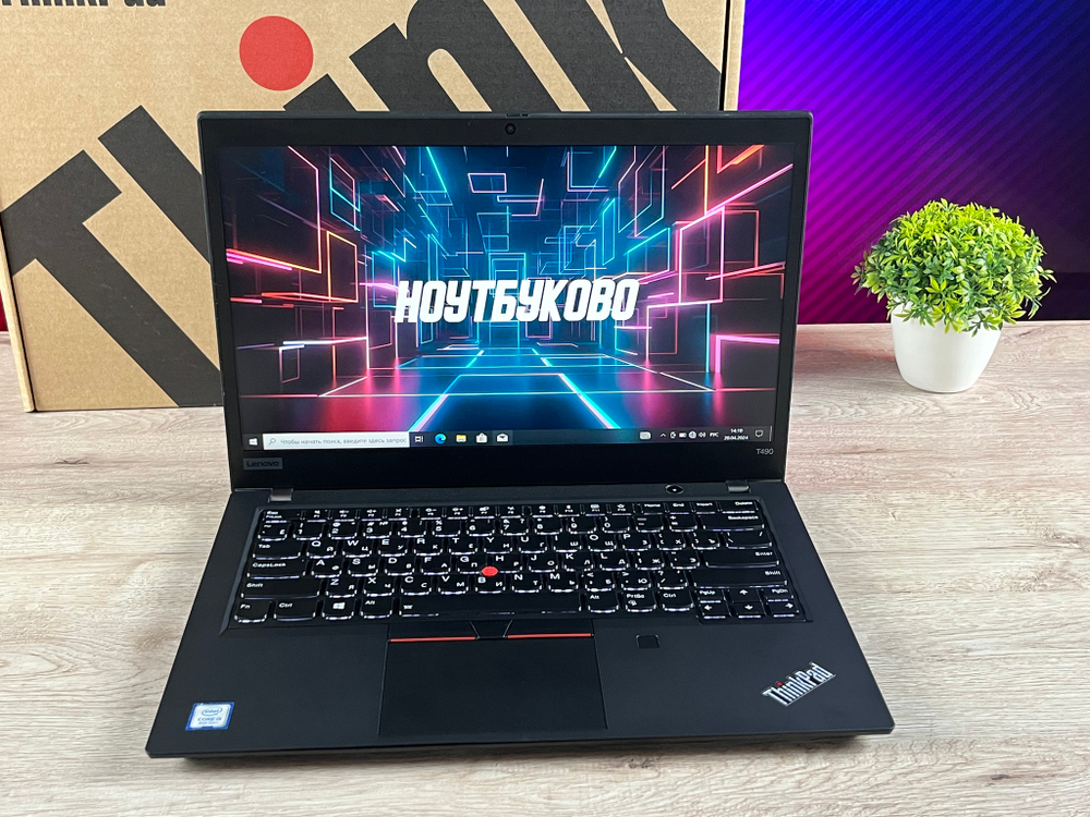 Ноутбук Intel Lenovo ThinkPad T490, 14 FHD IPS, core i5-8265U, 8 Gb RAM, 256 Gb SSD, Win Pro, русская клавиатура
