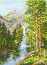 "Горная свежесть"-1526 канва с рисунком