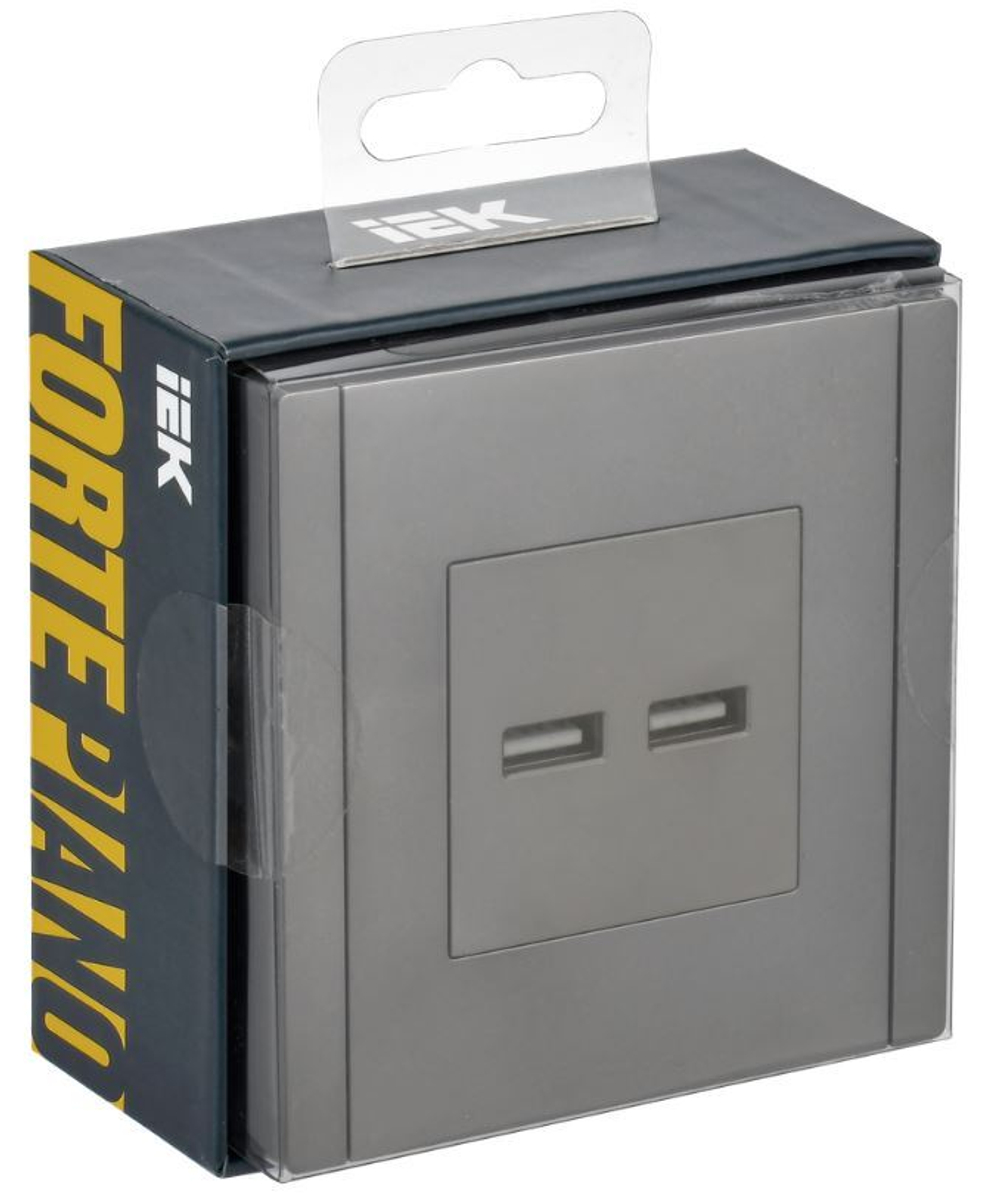 Розетка USB  IEK FP-U21-D31-K46