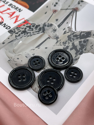 Пуговицы на прокол БЛНСГ. черные