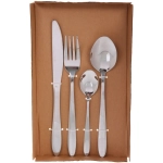 Набор столовых приборов «SANLI» 24шт (6ножей, 6вилок, 6ст.ложек, 6ч.ложек), классика,цвет серебро