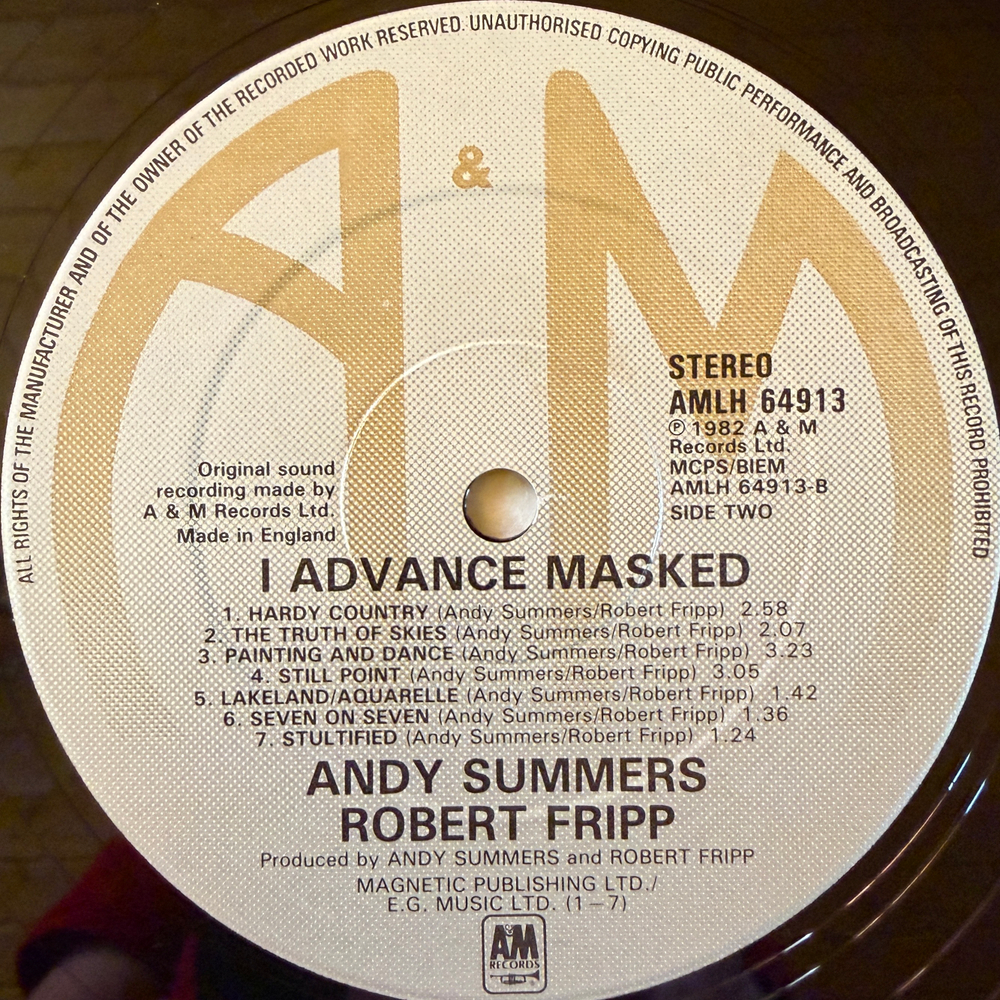 Andy Summers & Robert Fripp – I Advance Masked (Англия 1982г.) Т