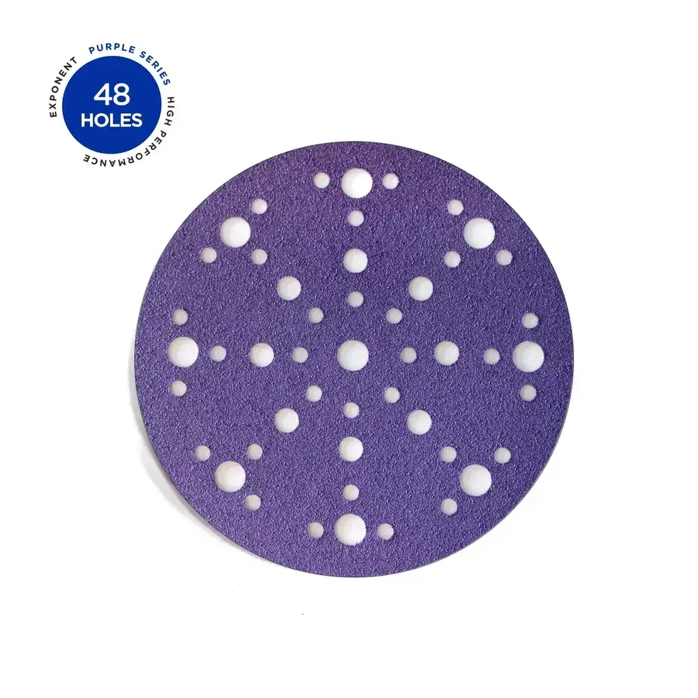 Круг абразивный, Purple Ceramic Film Р80, 48 отв, 150мм, (25 шт) Exp