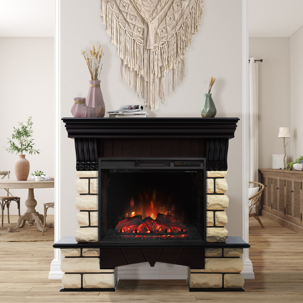 Каминокомплект Real Flame Kavkaz 24/25,5 AO с очагом Sparta 25,5