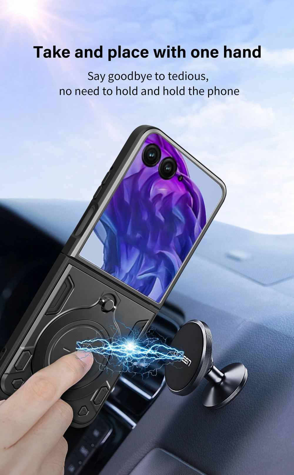 Чехол с кольцом Big Ring Case Moto Razr 50 Ultra