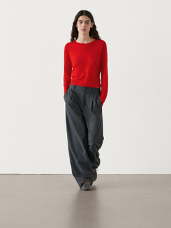 Massimo Dutti Свитер из 100% шерсти, оранжевый