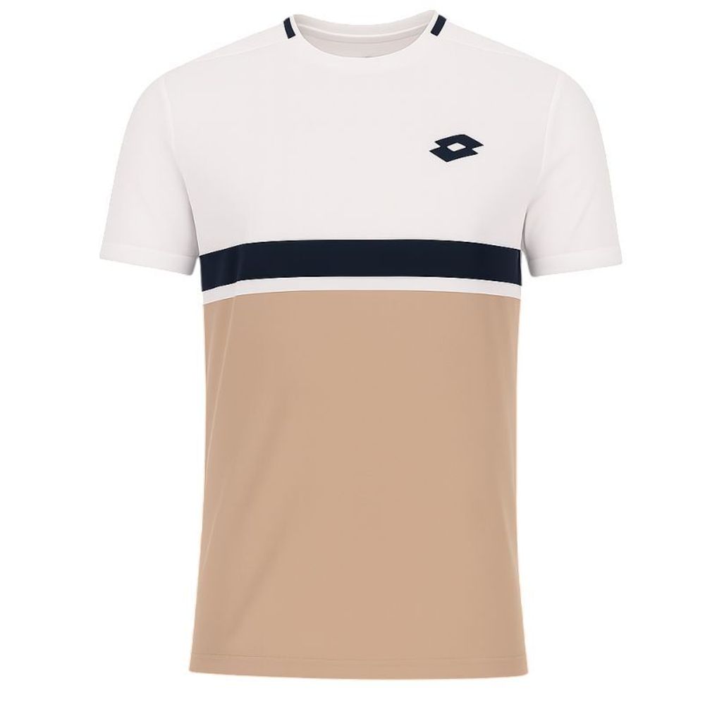 Футболка для мальчика теннисная Lotto Tech V D1 - irish beige