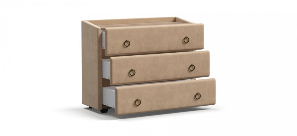 Комод BOSS Classic велюр Monolit санд, Вяз натуральный