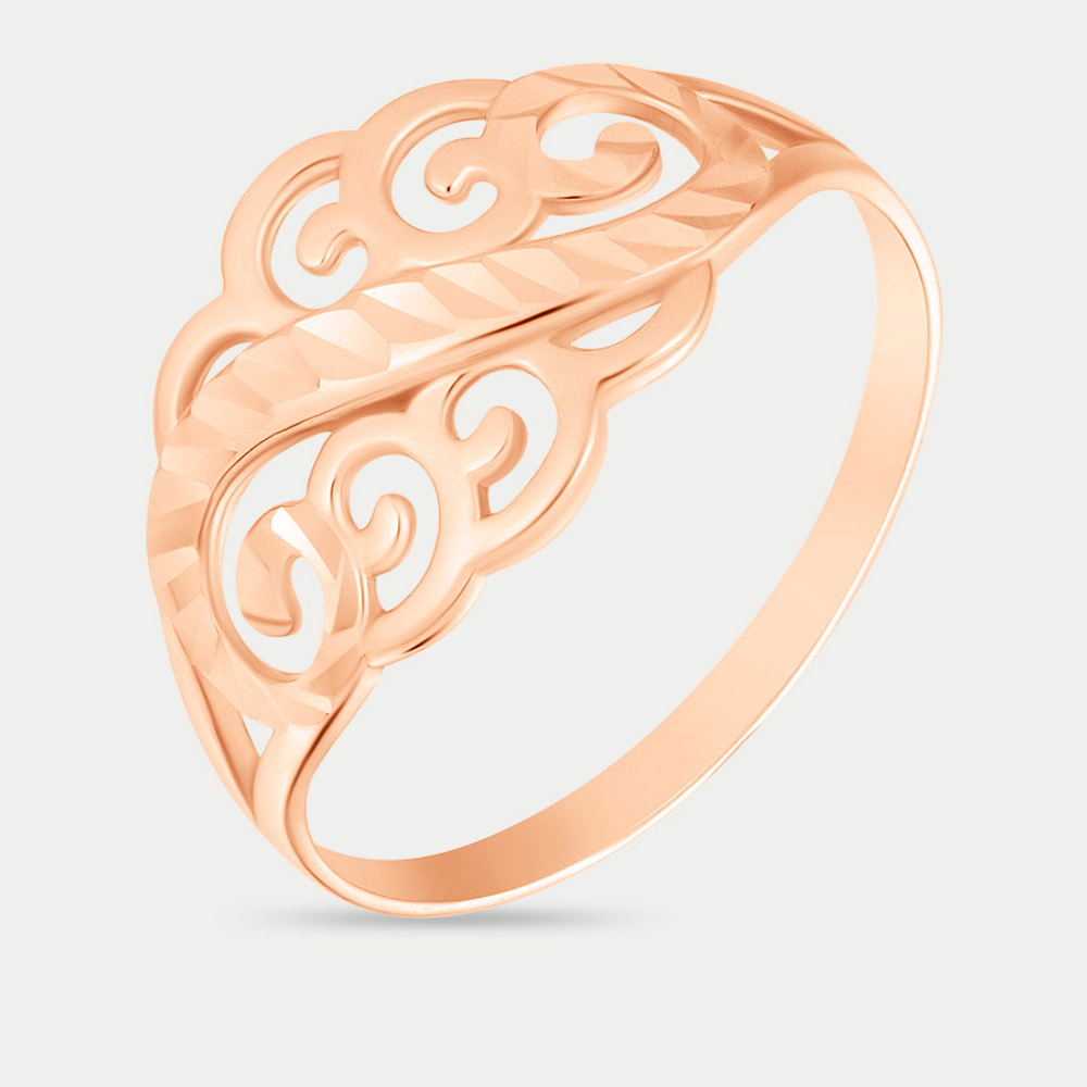 Кольцо женское из розового золота 585 пробы без вставки (арт. 10405А)