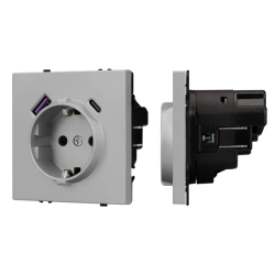 Механизм розетки с USB зарядкой SCT-NOBE-MUAC-SFPL-IS (230V, 16A) (Arlight, -) 059445