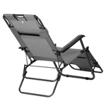 Кресло-шезлонг 62*153см, серый