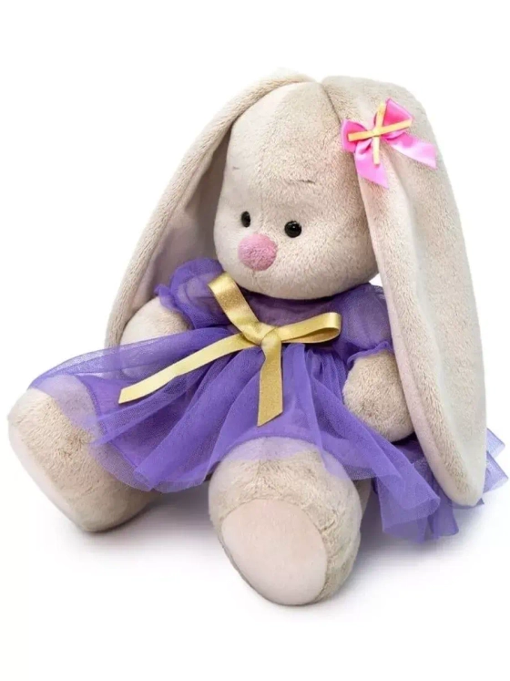 Мягкая игрушка Зайка Ми с золотым бантом 18 см SidS-458