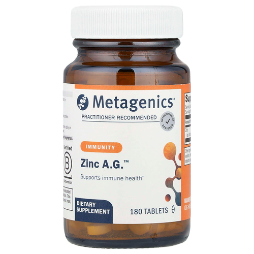 Metagenics, Zinc AG™, иммунитет, 20 мг, 180 таблеток