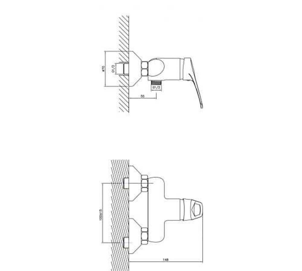 СМЕСИТЕЛЬ ОДНОРУЧНЫЙ С ГИГИЕНИЧЕСКИМ ДУШЕМ ХРОМ DR37058