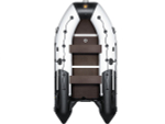 Лодка ПВХ РИВЬЕРА Максима 3600 СК "Комби" светло-серый/черный