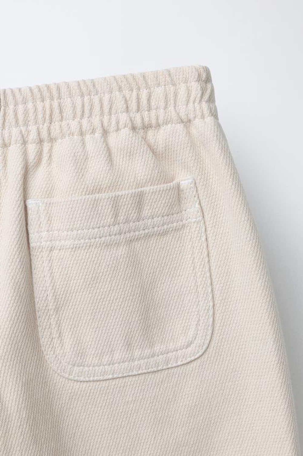 ZARA БРЮКИ BALLOON ВАФЕЛЬНЫЕ, ЭКРЮ