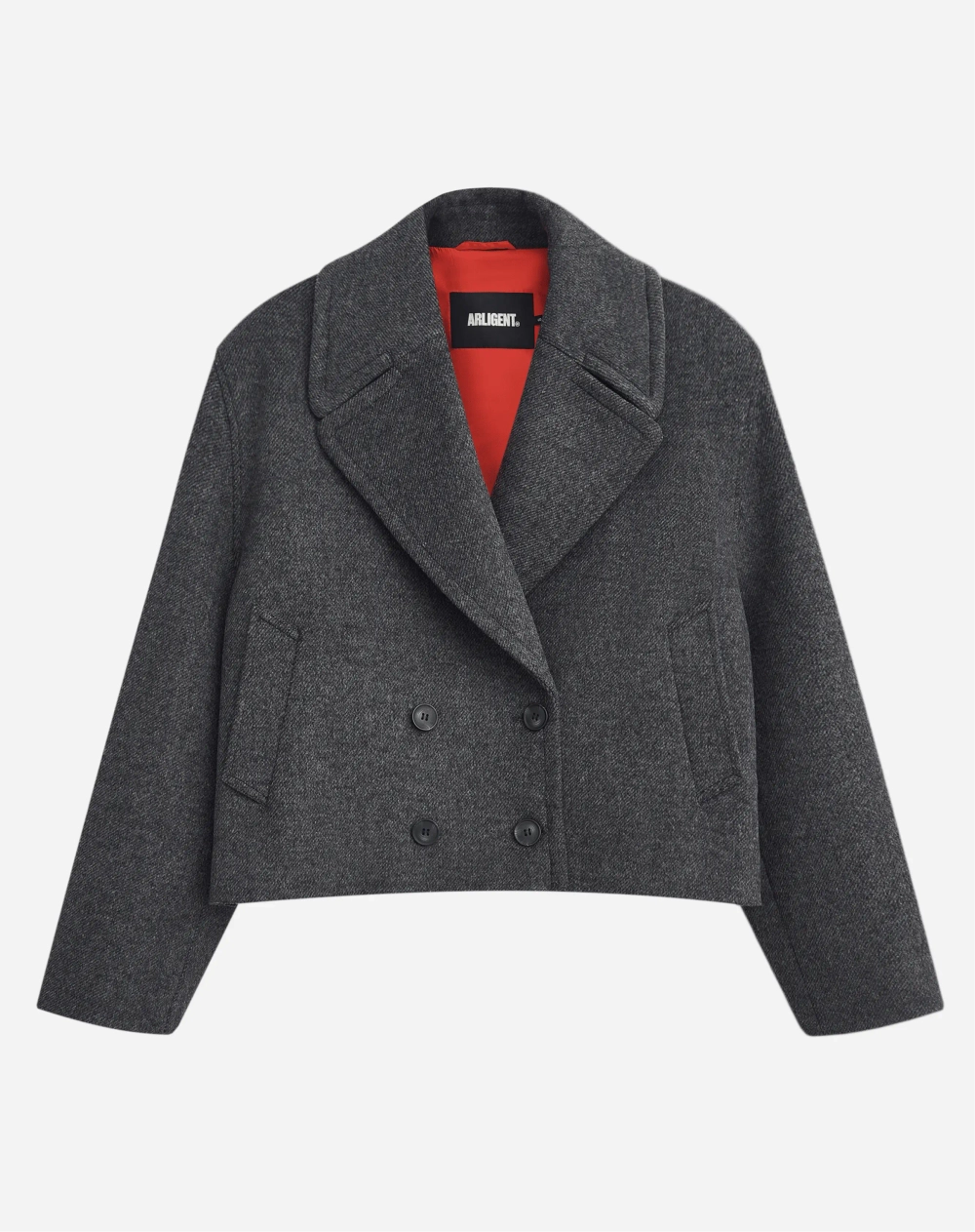 Полупальто с акцентной подкладкой