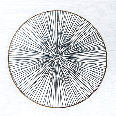 Тарелка десертная 20см Line (черный)