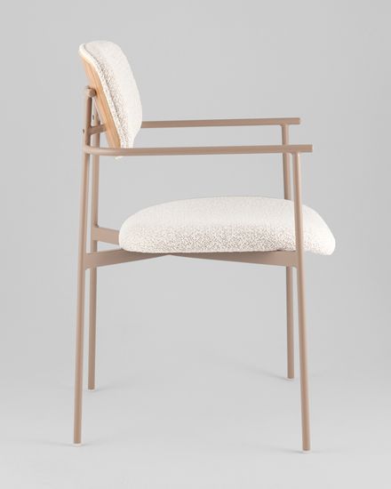 Стул Doe светло-бежевый бежевые ножки