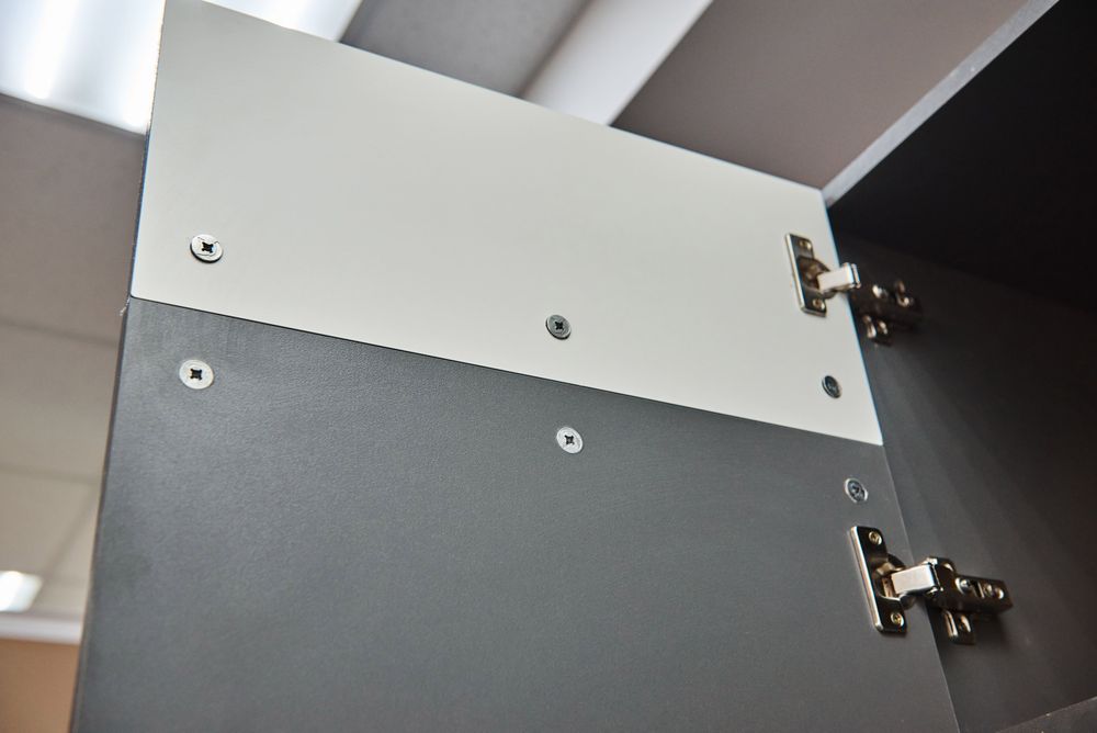 Коллекция Стокгольм Шкаф угловой (540) Серый Графит/Графит Глянец (Набор)