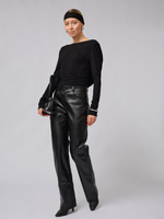 Брюки прямые из экокожи крокодил