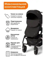 Коляска детская BubaGo арт.BG 136-G-1 MODEL Zoom color/цвет Black/Черный