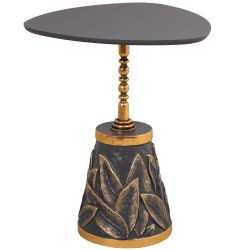 Столик декоративный Арт Leaves Gold Серый
