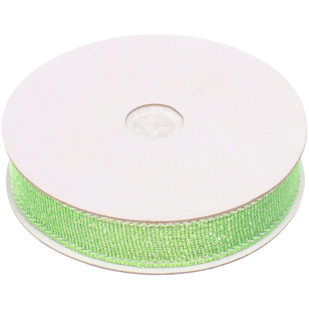 Лента для декорирования «Блеск» 1,2 см, 2,7 м, Зелёный