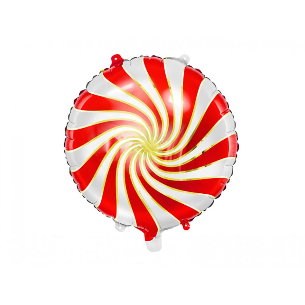 Шар-круг Леденец красно-золотой,  45 см (БГ-15)
