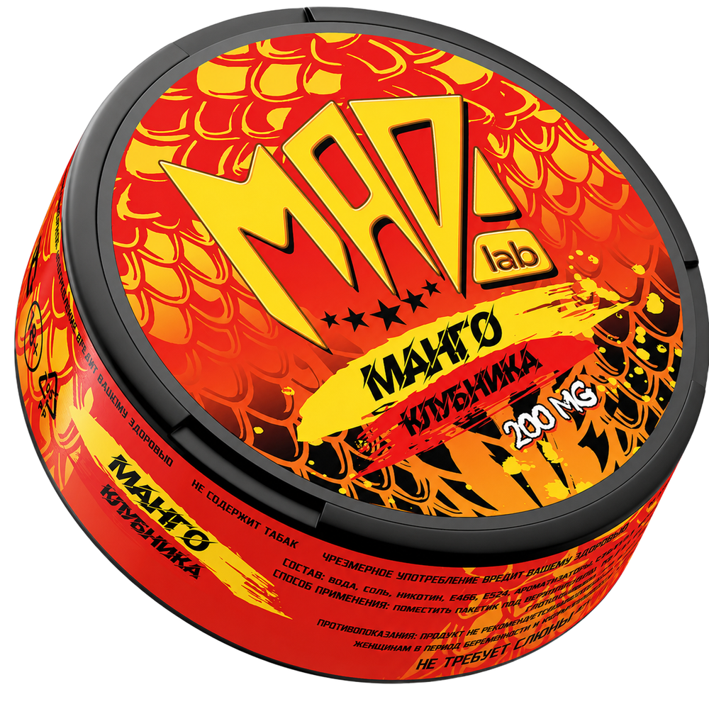 MAD MANGO STRAWBERRY (200 МГ) - МАНГО КЛУБНИКА