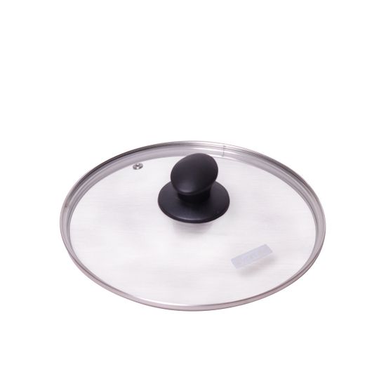 Крышка 22 см. стеклянная универсальная Kamille КМ-0642L с металлическим ободком